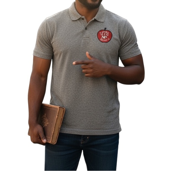 Universal Studios Dr. Seuss Cat in the Hat Teacher of all things Polo Shirt - Picture 1 of 7